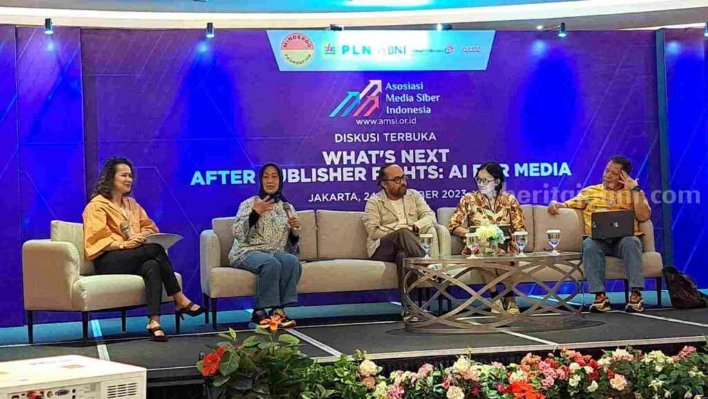 Diskusi Terbuka AMSI: Kurang Sak Nil, Perpres Publisher Rights akan Diteken Presiden Diskusi Terbuka AMSI What's Next After Publisher's Right: AI For Media.