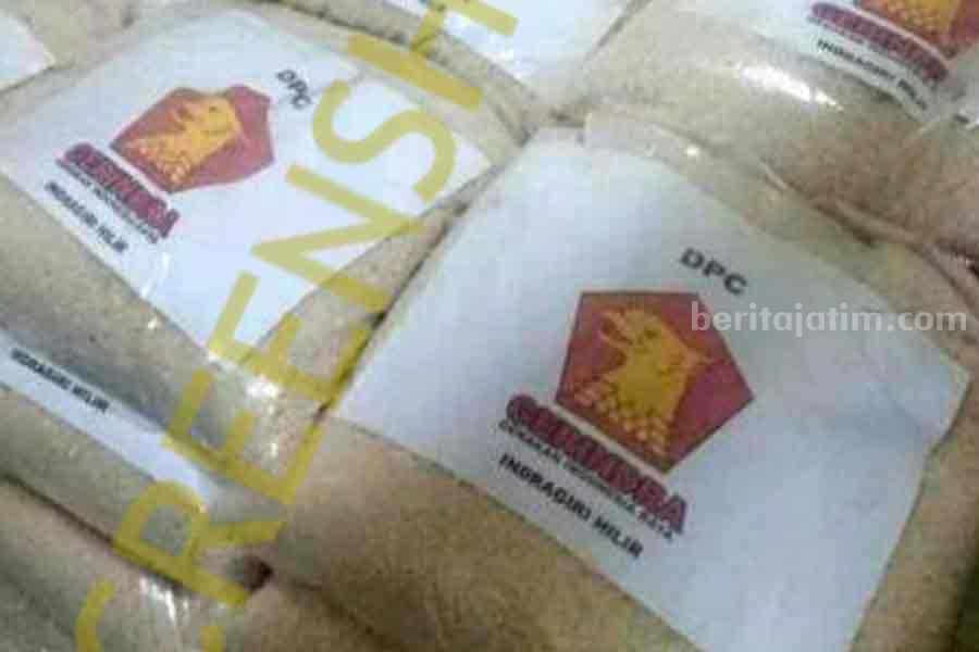 Foto tumpukan beras yang diklaim hasil dari food estate.