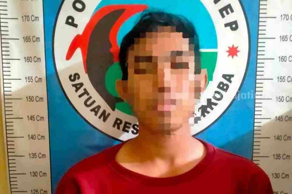 Tersangka pemilik sabu seberat 47 gram. (Foto: Humas Polres Sumenep)