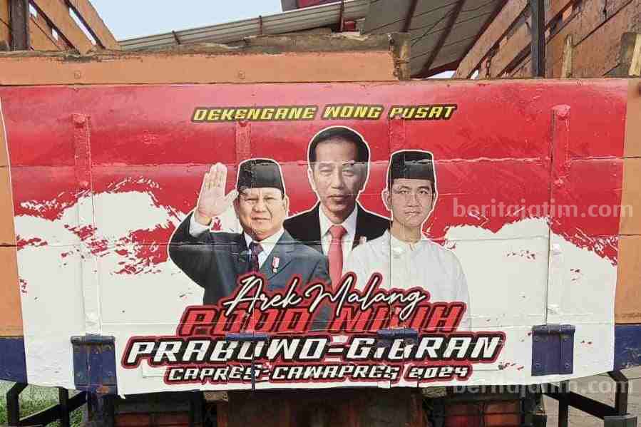 Sopir Truk di Malang Doakan Prabowo-Gibran Pimpin Indonesia truk