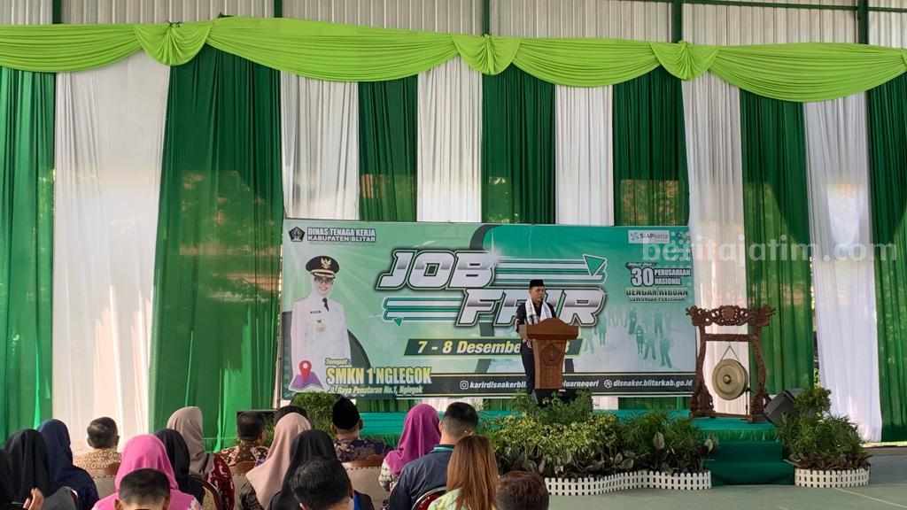 Ratusan Lowongan Kerja Tersedia di Job Fair Pemkab Blitar Pembukaan acara job fair di SMKN 1 Nglegok Kabupaten Blitar