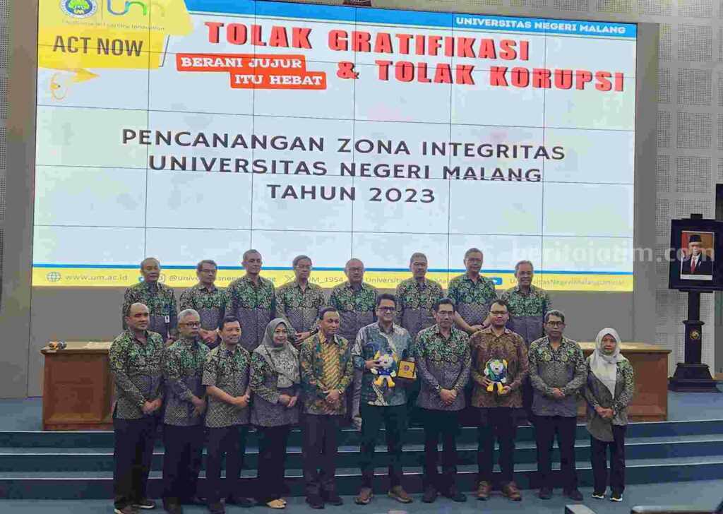 Pencanangan zona integritas di Universitas Negeri Malang (Foto: Dani Alifian/beritajatim.com)