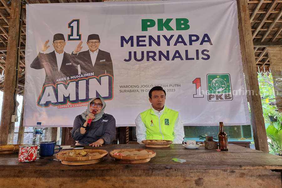 Pengurus Timprov AMIN Jatim, Anik Maslachah dan Fauzan Fuadi.