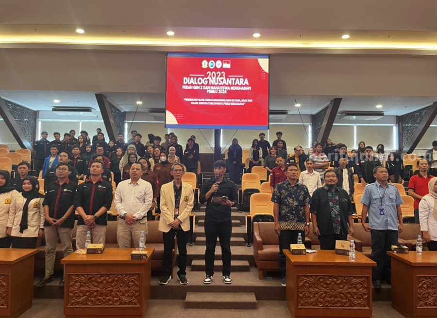 Pembacaan deklarasi pemili Damai 2024 oleh BEM Nusantara Jawa Timur