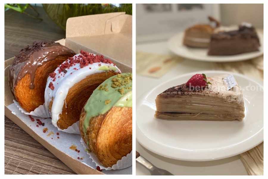 10 Jajanan Kekinian yang Pernah Viral di Indonesia Cromboloni dan Mille Cripe Cake, kue viral di sosial media Indonesia. (Sumber foto: Instagram/crofflelumpiamami/bu2nadnid)