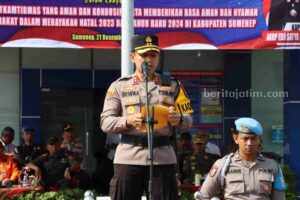 Warga Sumenep Berlibur Nataru, Barang Berharga Boleh Dititipkan di Polsek Kapolres Sumenep pimpin apel gelar pasukan ops lilin semeru 2023