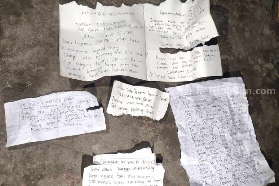 Penjual Mie Ayam di Ngawi Bundir, Tulis Wasiat Soal Depresi Surat wasiat yabg ditinggalkan P sebelum mengakhiri hidup pada Kamis (28/12/2023)