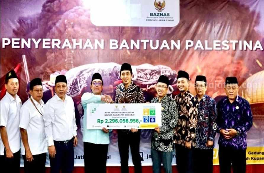 Baznas Sidoarjo Salurkan Bantuan Palestina Rp2,3 Miliar 