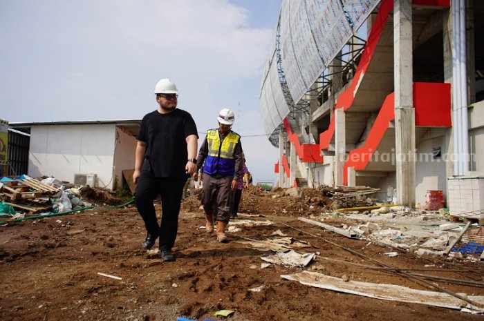 Intip Pembangunan Stadion Gelora Daha Jayati Kediri