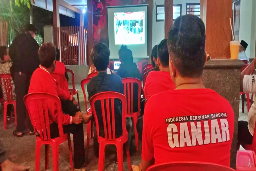 Upaya Pemenangan Ganjar, PDIP Blitar Nobar Debat Capres di 248 Posko PDIP Blitar