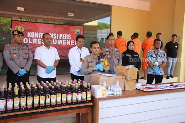 Kapolres sumemep, AKBP Edo Satya ketika jumpa pers ungkap kasus 2023