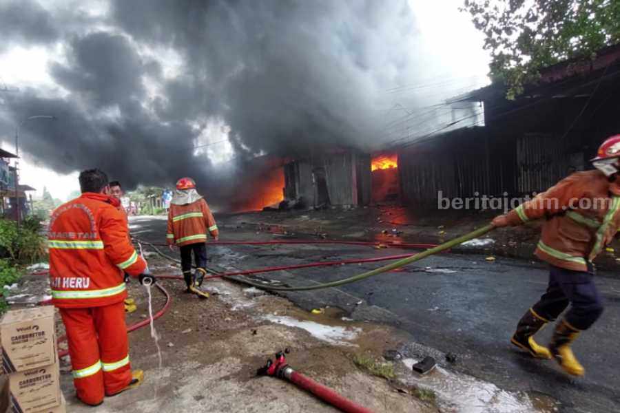 Kebakaran Bengkel di Paneken Magetan, Polisi Belum Bisa Olah TKP Kebakaran Magetan
