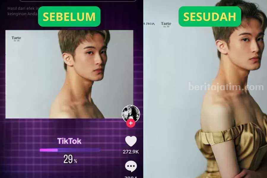 Filter AI Out Painting yang lagi viral di TikTok. (@jennowwlovers)
