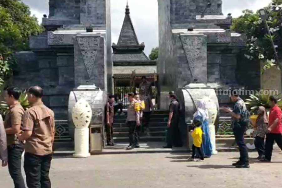 Situasi pengamanan di Makam Bung Karno, Blitar.