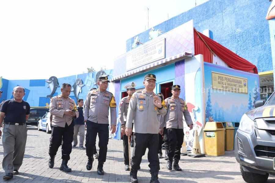 Pantauan Kapolres Lamongan di Pos PAM saat Nataru. (A Thoriq Hidayatullah)