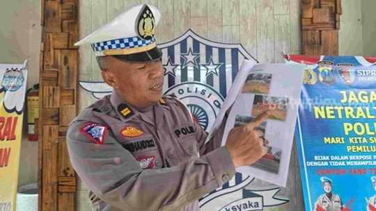 Kanit Gakkum Satlantas Polres Mojokerto, Iptu J Wihandoko. [Foto : Misti/beritajatim.com]