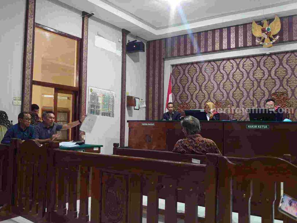 Foto: Sidang gugatan akses jalan enam warga yang dilayangkan terhadap BPN Bojonegoro.