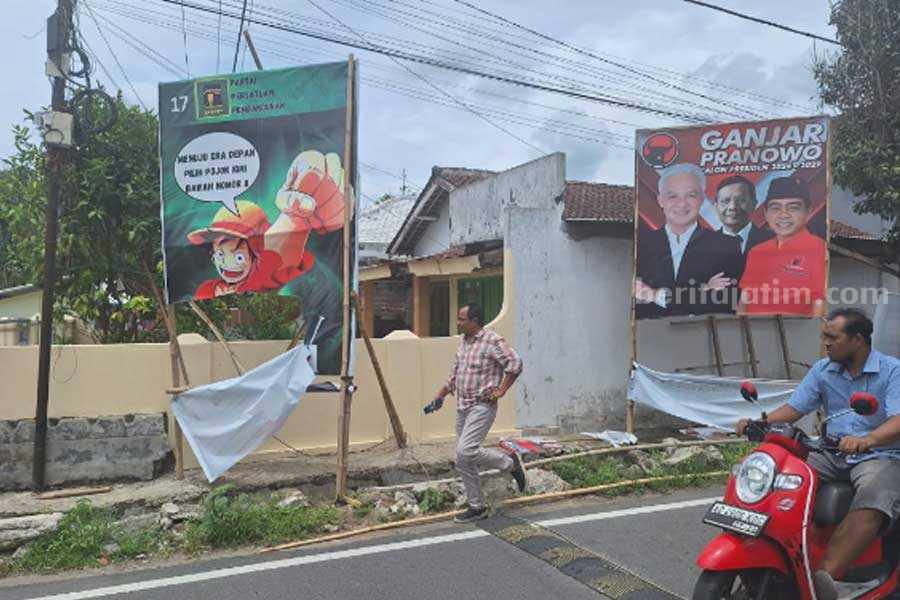 Meski Terekam CCTV, Perusakan Baliho PPP dan PDIP di Blitar Belum Diproses Foto Berita Jatim