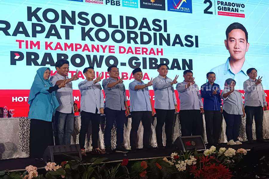 Caption: Ketua DPC Partai Gerindra Kota Surabaya, Cahyo Harjo Prakoso