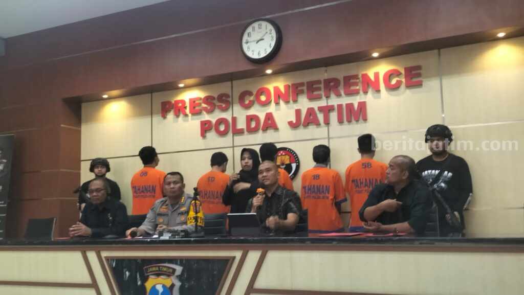 5 Tersangka yang diamankan Polda Jatim