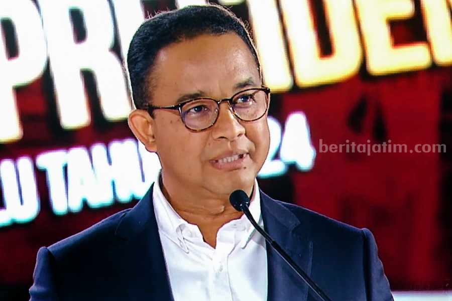 Anies Baswedan dalam Debat Capres Minggu (7/12/2024)