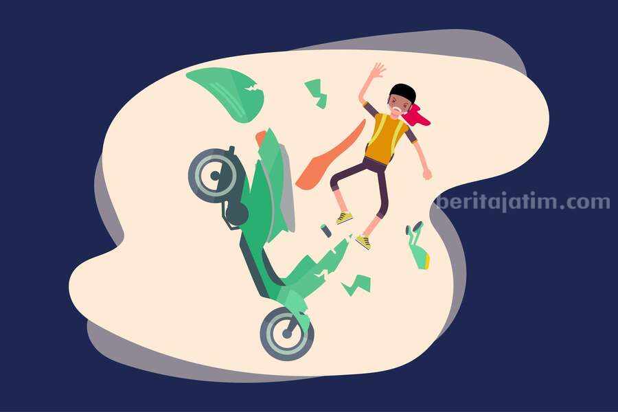 Belok Tanpa Lampu Sein, Pengendara Motor Mojokerto Tertabrak Ilustrasi kecelakaan sepeda motor. (Pixabay)