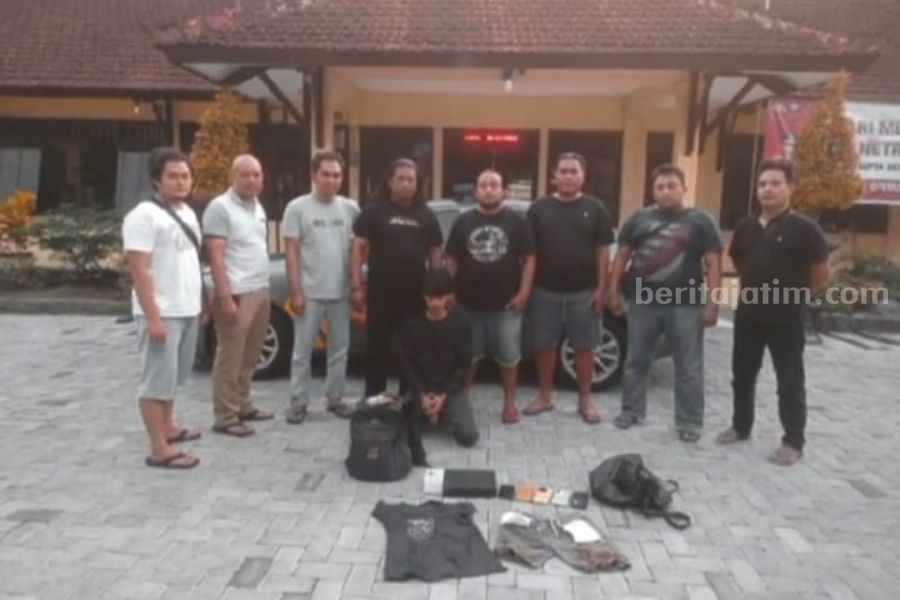 Terduga pelaku ditangkap oleh Satreskrim Polres Blitar Kota