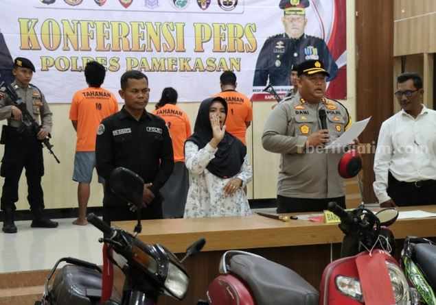 Pasutri Tersangka Curanmor di Pamekasan Ternyata Kelas Kakap Foto Berita Jatim