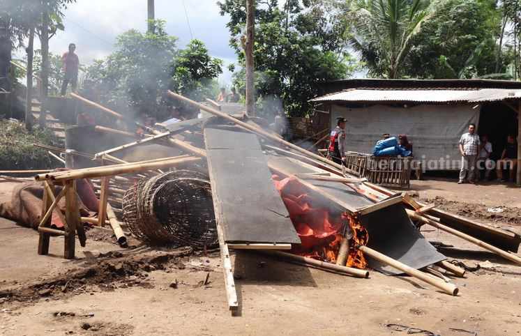 TNI-Polri Bakar Arena Judi Sabung Ayam di Kepanjen Foto Berita Jatim