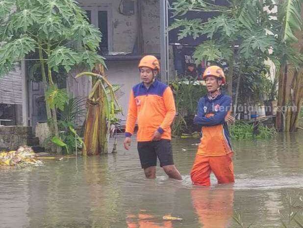 Banjir Kali Lamong Meluas ke Cerme Gresik Foto Berita Jatim