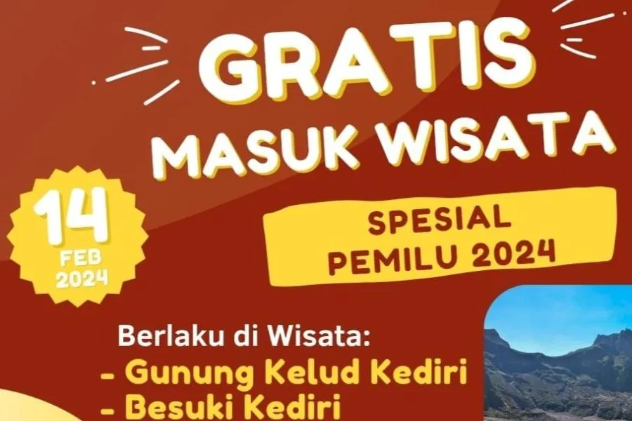 Gratis Tiket Masuk Wisata Kediri, Syaratnya Nyoblos Dulu Foto Berita Jatim