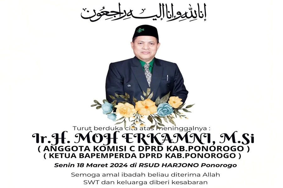 PKB Ponorogo Kehilangan Kader Terbaiknya, Moh. Erkamni Meninggal Dunia Foto Berita Jatim