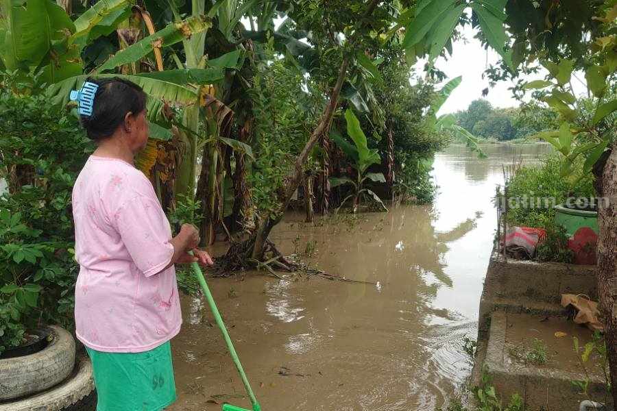 Banjir Sungai Bengawan Solo di Bojonegoro Mulai Surut Foto Berita Jatim