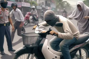 Ketemu di Surabaya, Motor Wartawan Kalimantan Digelapkan Warga Madura Foto Berita Jatim