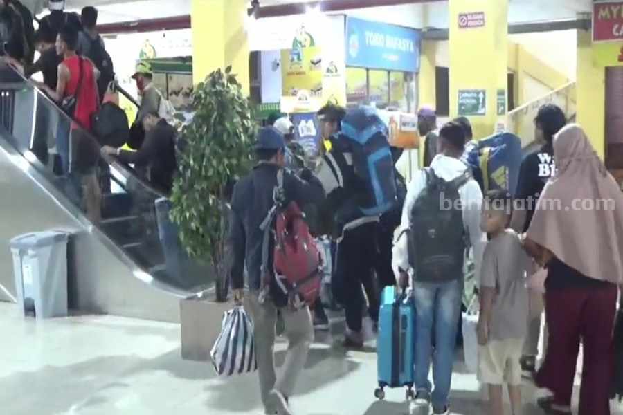 Begini Kondisi Hari Libur Terakhir di Terminal Purabaya Bungurasih Foto Berita Jatim
