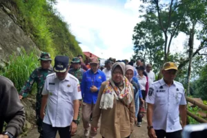 Mensos Risma Tinjau Langsung Kondisi Korban Longsor Tana Toraja Foto Berita Jatim