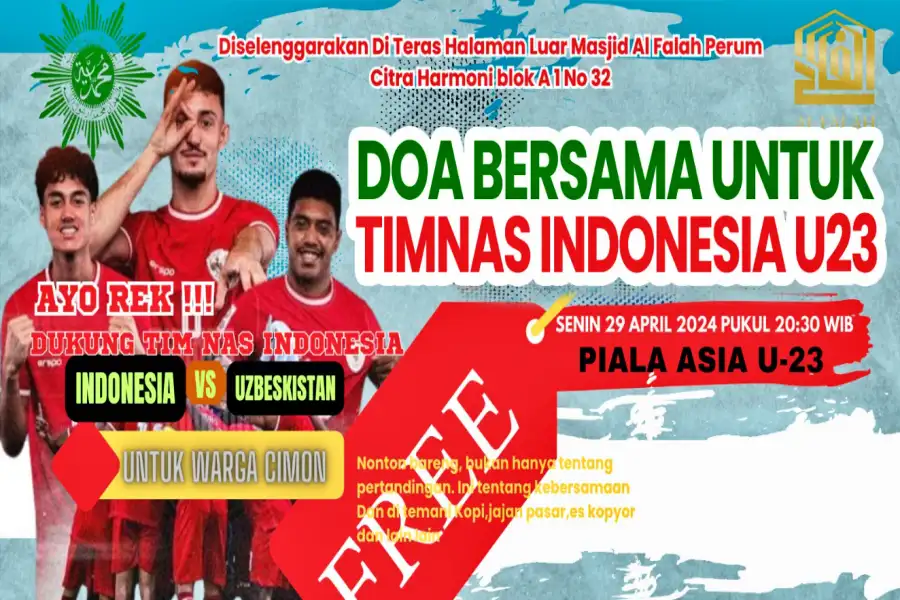 Timnas U23 Lolos Semifinal Piala Asia, Remas Masjid Al Falah Cimon Sidoarjo Gelar Doa Bersama Foto Berita Jatim