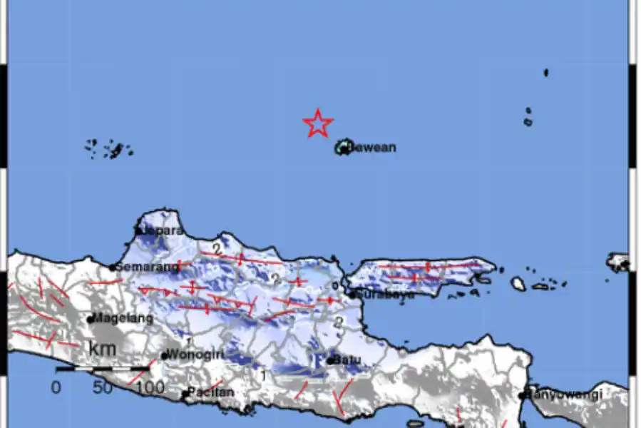BMKG: Gempa Bumi Dangkal di Pantai Barat Gresik Foto Berita Jatim