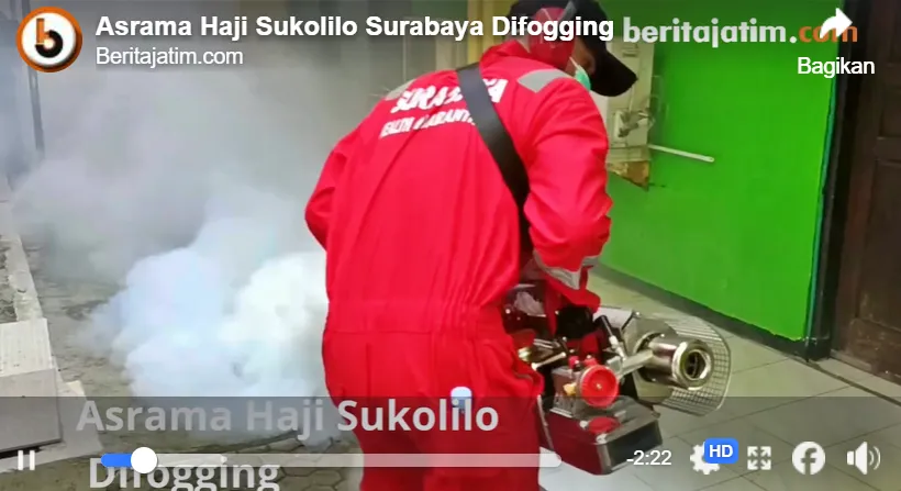 Asrama Haji Sukolilo Surabaya Difogging Foto Berita Jatim