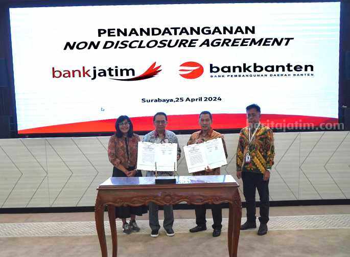 Bank Jatim dan Bank Banten Jalin Kerjasama Strategis Foto Berita Jatim
