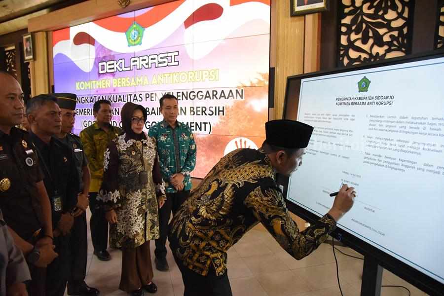 Plt. Bupati Sidoarjo Bersama Seluruh Kepala OPD Deklarasi Soal Ini Foto Berita Jatim