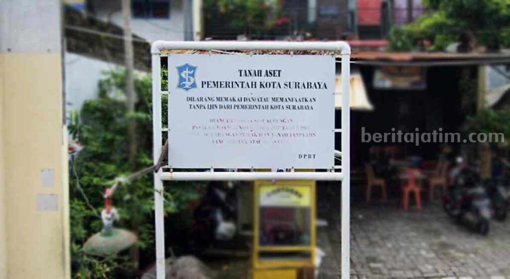 Salah satu tanah aset milik Pemkot Surabaya.