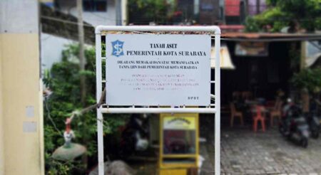 Salah satu tanah aset milik Pemkot Surabaya.