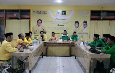 Rombongan Des Pilkada PPP Pamekasan, saat berkunjung ke Kantor DPD Golkar Pamekasan, Jl KH Agus Salim Nomor 20 Pamekasan, Sabtu (18/5/2024).