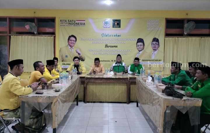 Dekati Golkar, PPP Tawarkan ‘Menu’ untuk Pilkada Pamekasan Rombongan Des Pilkada PPP Pamekasan, saat berkunjung ke Kantor DPD Golkar Pamekasan, Jl KH Agus Salim Nomor 20 Pamekasan, Sabtu (18/5/2024).