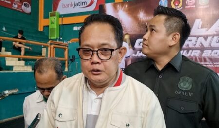 PJ Gubernur Sentil Keseriusan PBSI untuk Pembinaan Puslatda Jelang PON Aceh Sumatra Ady Karyadi, PJ Gubernur Jawa Timur. (Way)