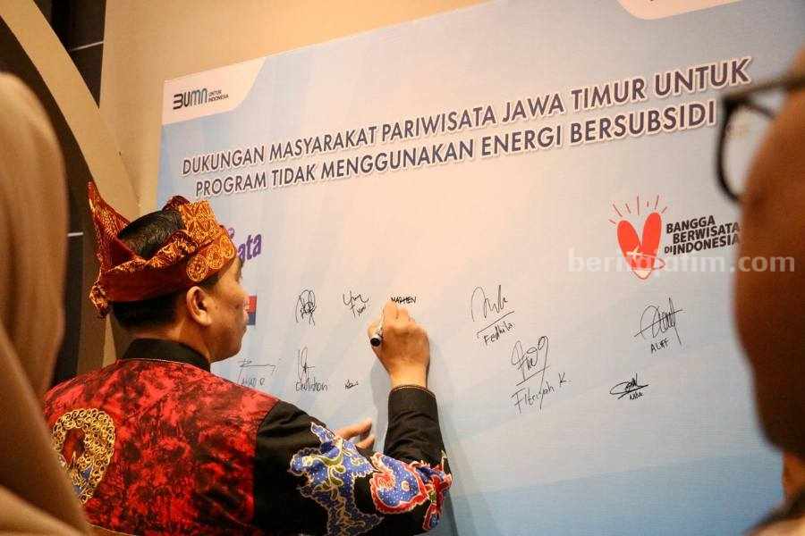 Kadisbudpar Jatim Ajak Pelaku Usaha Middle Up Tak Pakai Energi Subsidi
