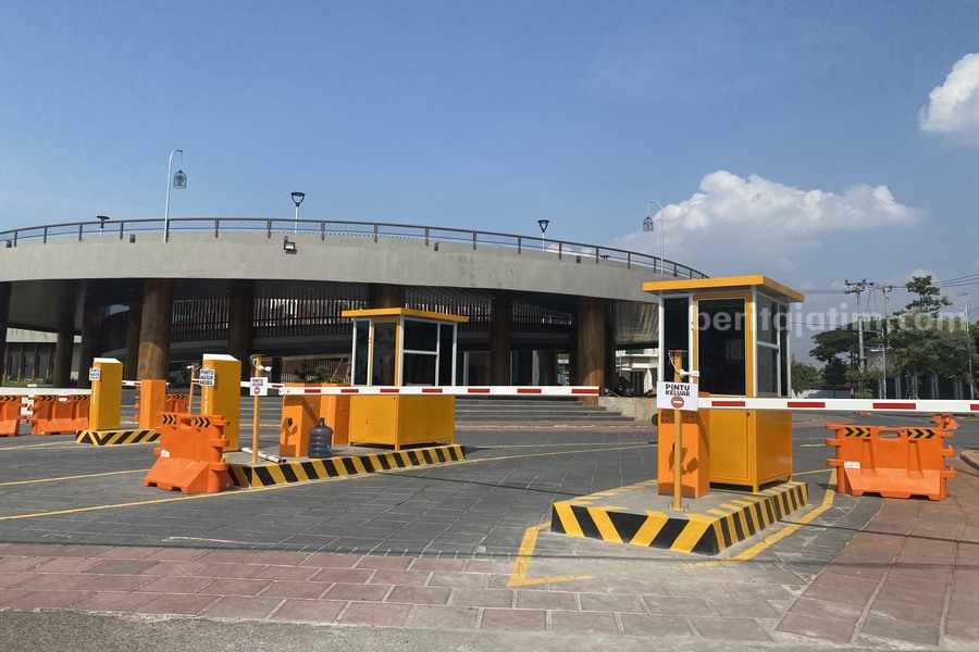 Parkir Elektronik di Rest Area Tuban Abirama. [foto: Diah Ayu/beritajatim.com]