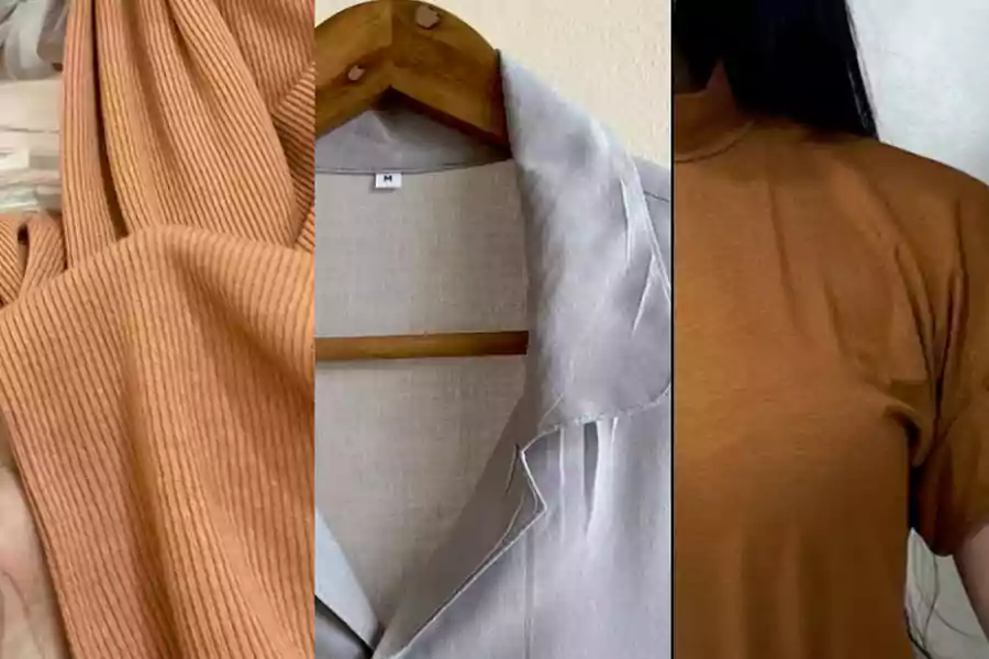 5 Jenis Kain Ini Ternyata Malah Timbulkan Bau Keringat Berlebih Bahan kain Rib Knit, Rayon, dan Poliester (dari kiri) yang berpotensi timbulkan bau keringat berlebih. (Kolase/Instagram)