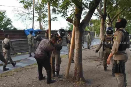 Pasar Malam Sekitar Korem Surabaya Kembali Ditertibkan foto beritajatim